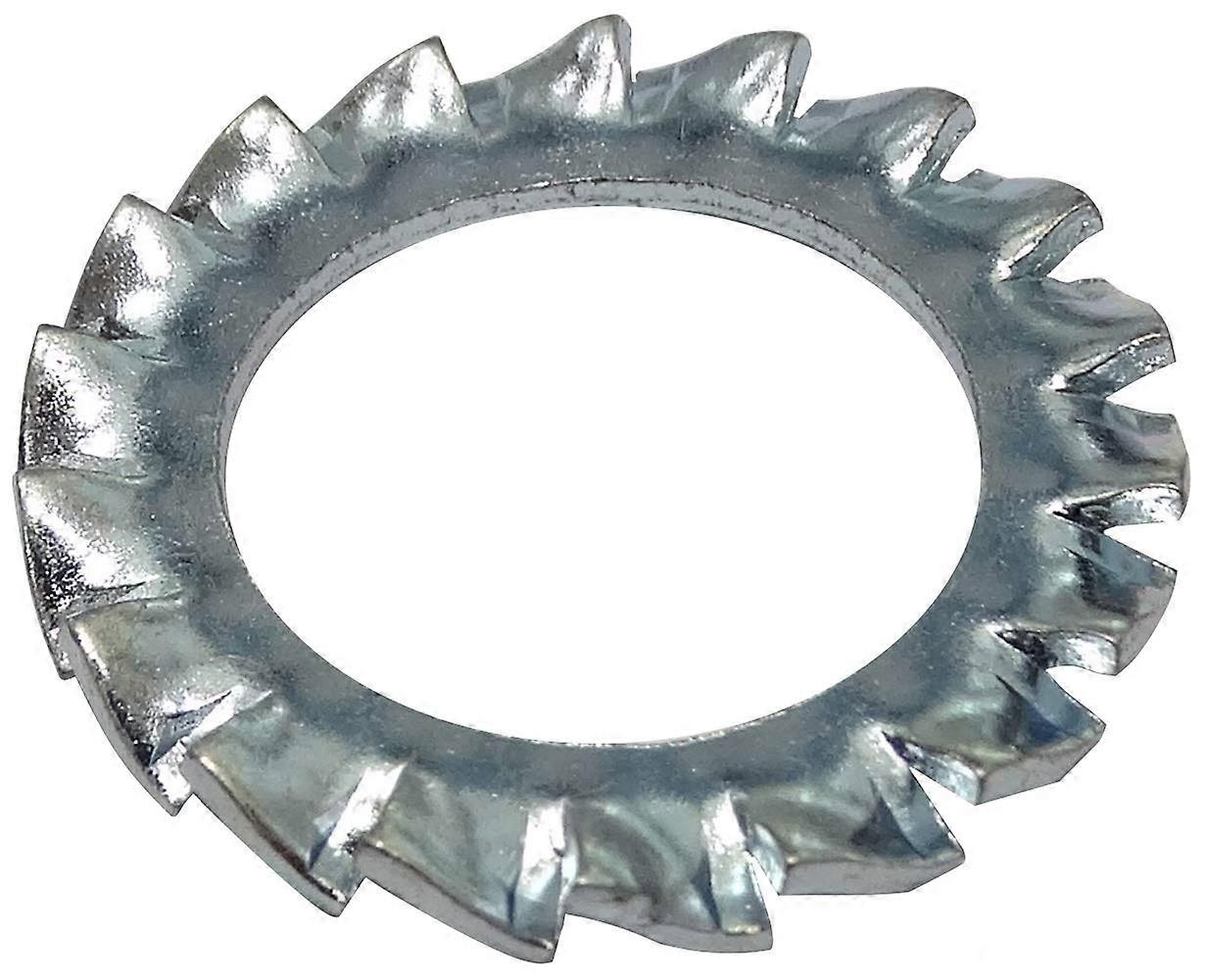 Set of 10 locking washers M14 external serrated galvanized steel DIN6798