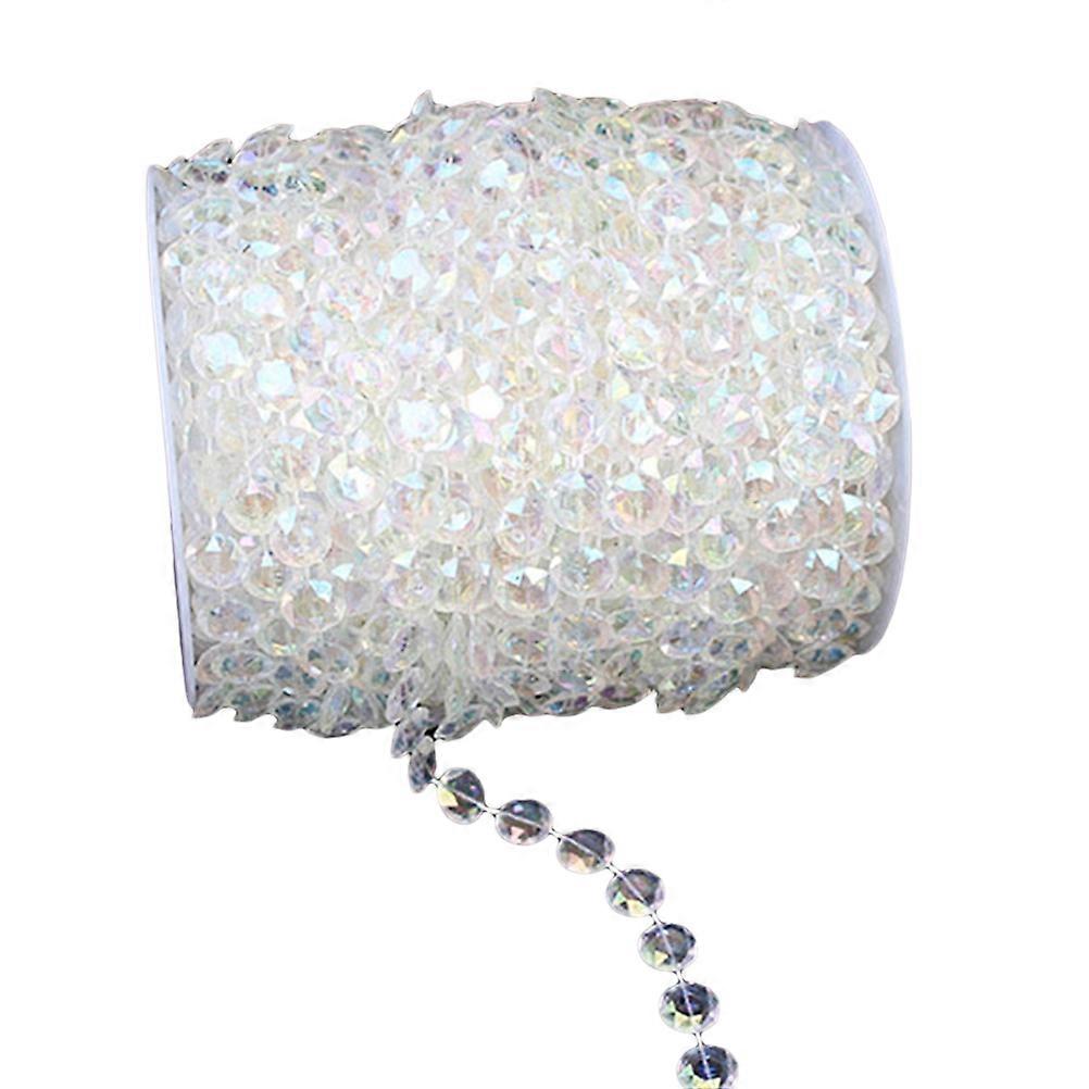 Hanging Ornament Clear Octagonal Acrylic Beads Baby Rooms Christmas Decorations 10M Crystal String Pack