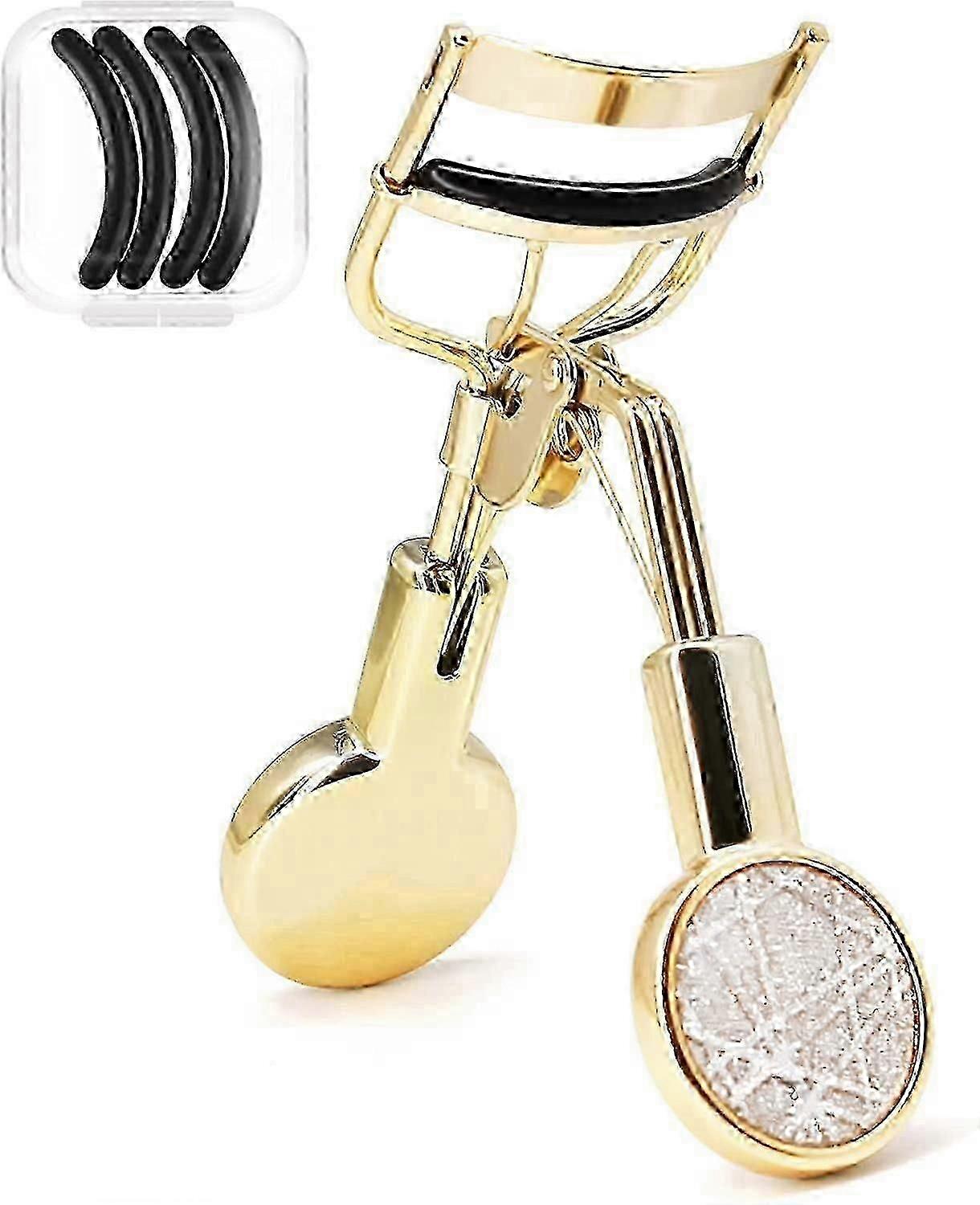 Eyelash Curler Professional Strong Eyelash Curler With 4 Replacement Silicone Pads For Long-Term Cur  Db