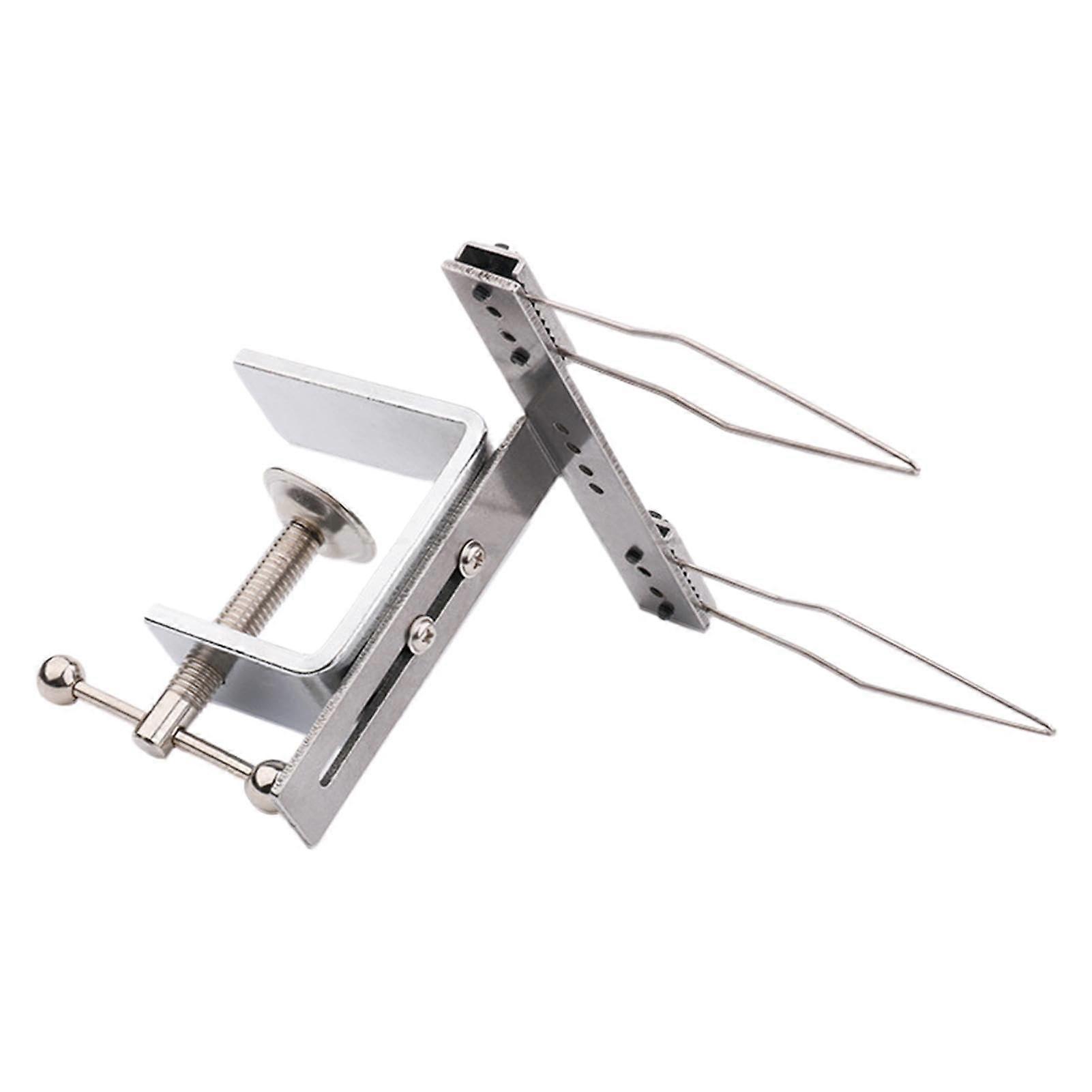 Threader for sewing machine, manual threading tool, adjustable, quick threader clamp