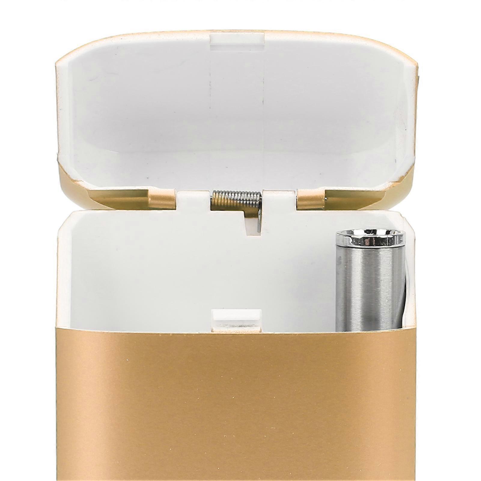 Cigarette Case Multifunctional Portable 12 Pcs Small Diameter Cigars Temporary Storage BoxGold