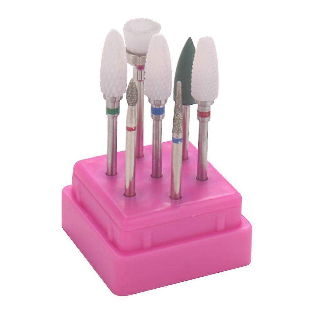 Nail Grooming Set Accessory Of The Manicure For Spa Rosy 7Pcs in 1 Set Polishing Cuticle Cleaning