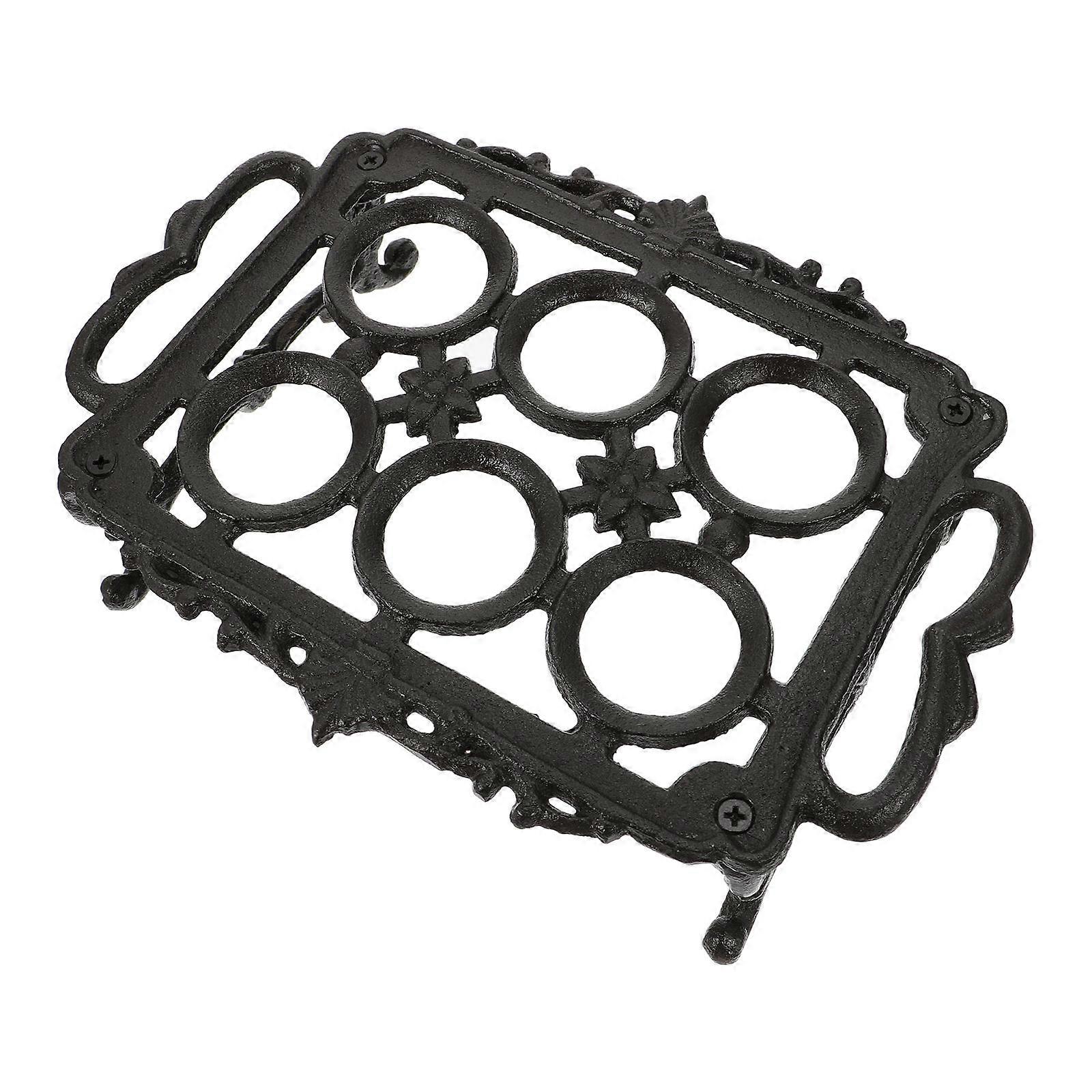 1PC Black Cast Iron Egg Rack Kitchen Storage Holder for Dining Table