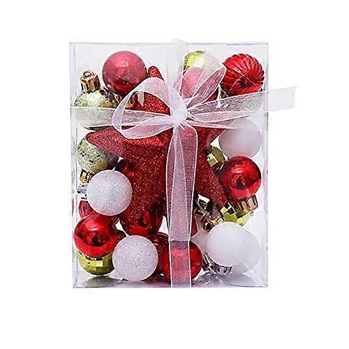 Christmas ball ornaments, 3 cm, shatterproof, hanging sets for tree, home