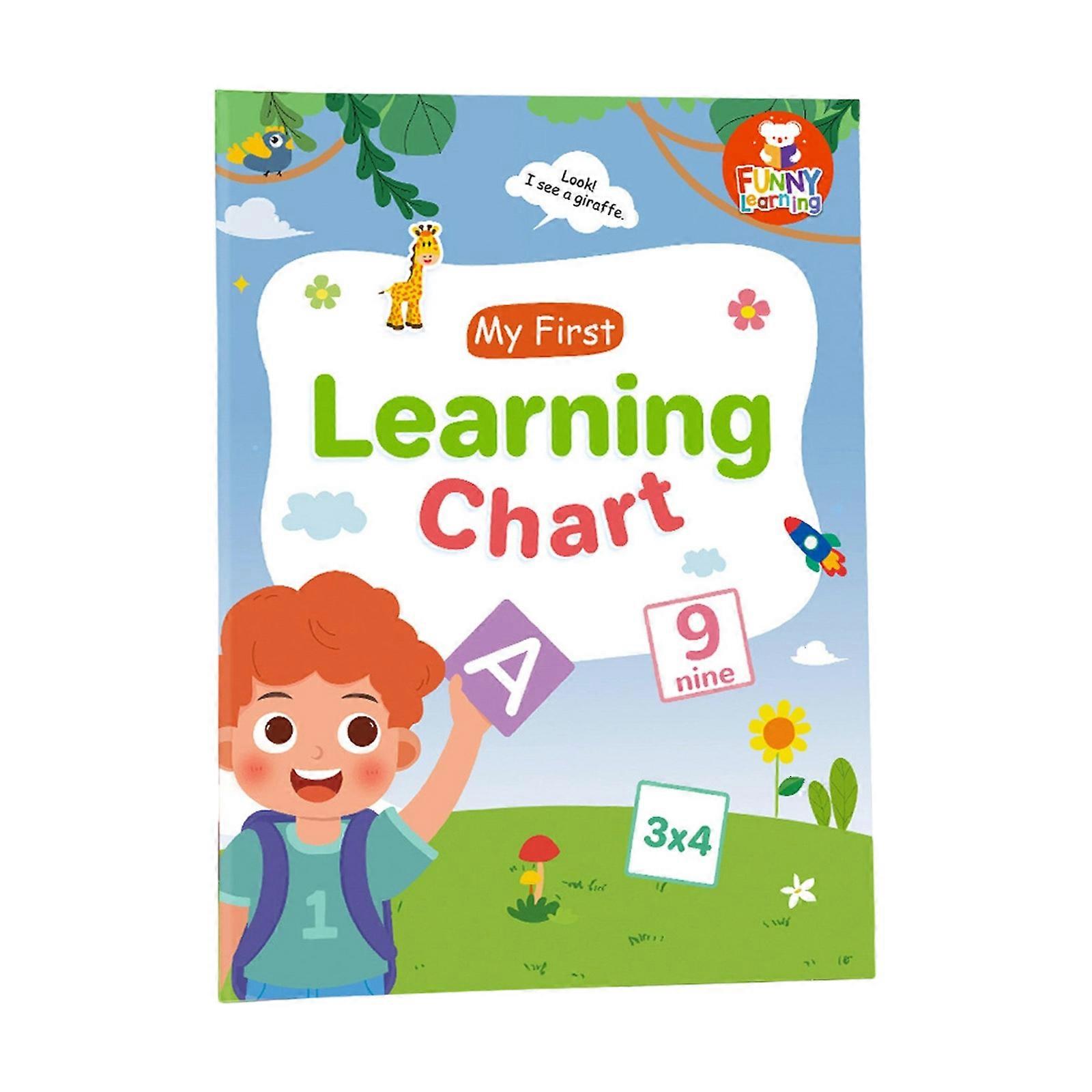 Multifunctional English Word Learning Chart Vocabulary Words Building Poster Chart 28.7x21cm For Home School Classroom Multicolor