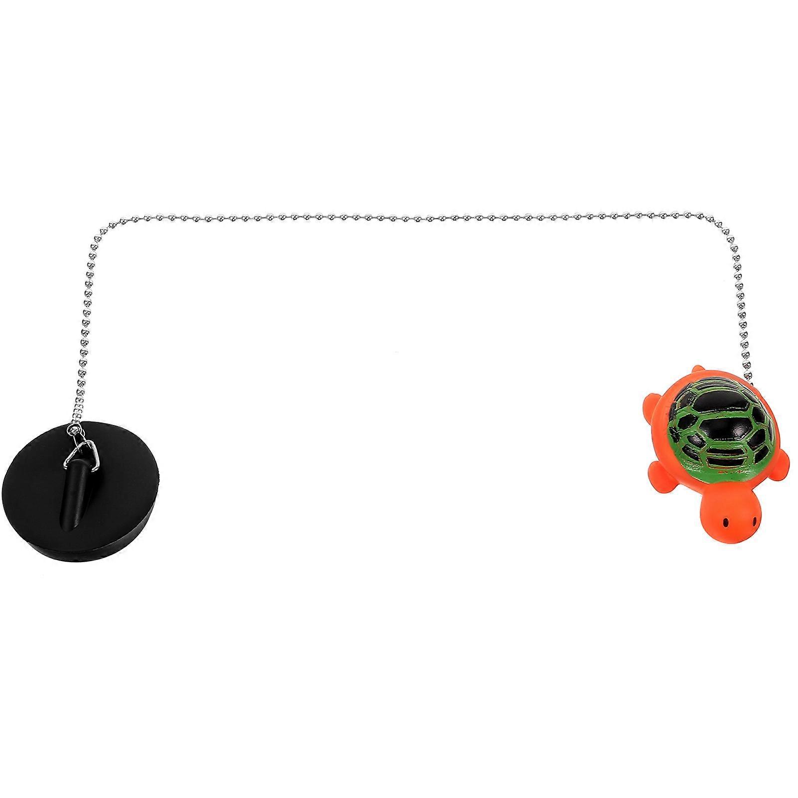 Turtle Design Tub Stopper with Chain   Versatile Bath Plug for Bathtubs, Sinks, and Drains   Easy to Install and Clean Drain Plug   Adorable and