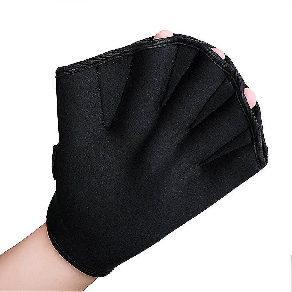 Webbed Paddle Gloves Neoprene Material Swimming Diving Training Accessory 1 Pair