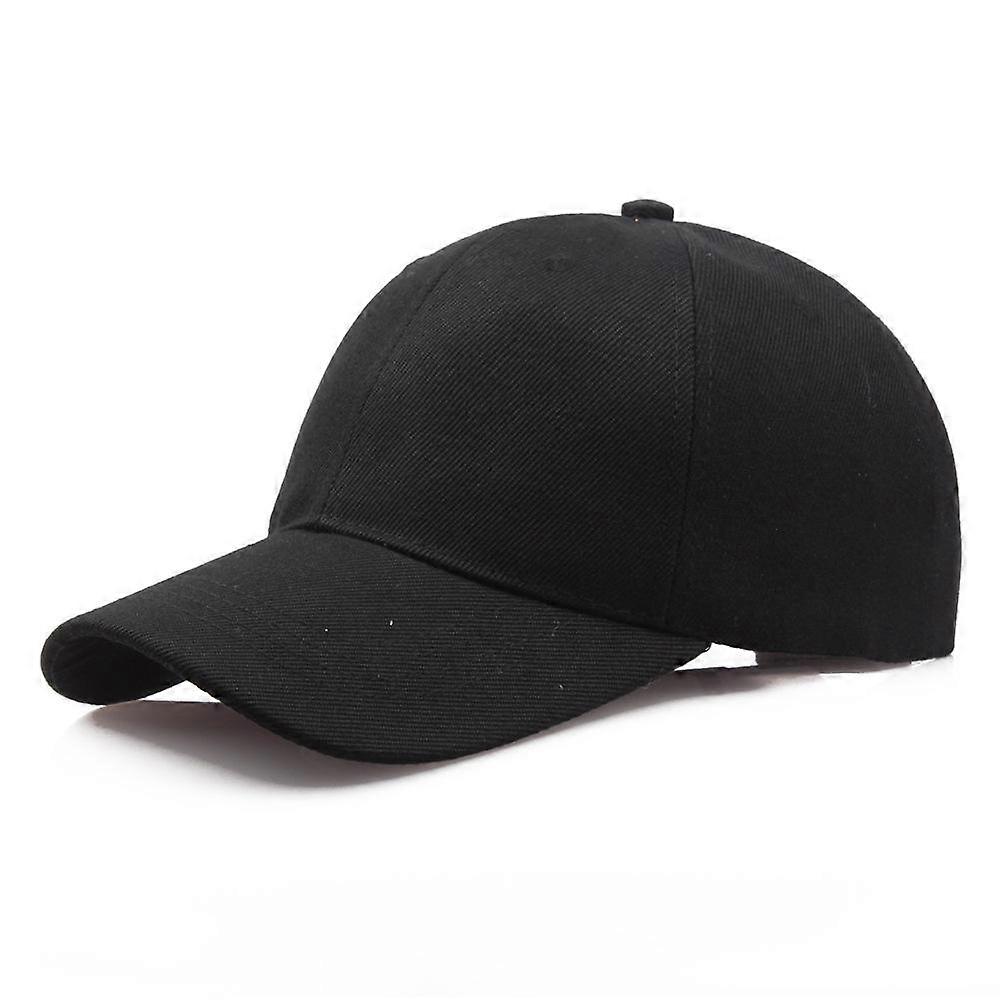 Black Cap Solid Color Baseball Caps Hats Fitted Casual Hip Hop Dad For Men Women Unisex