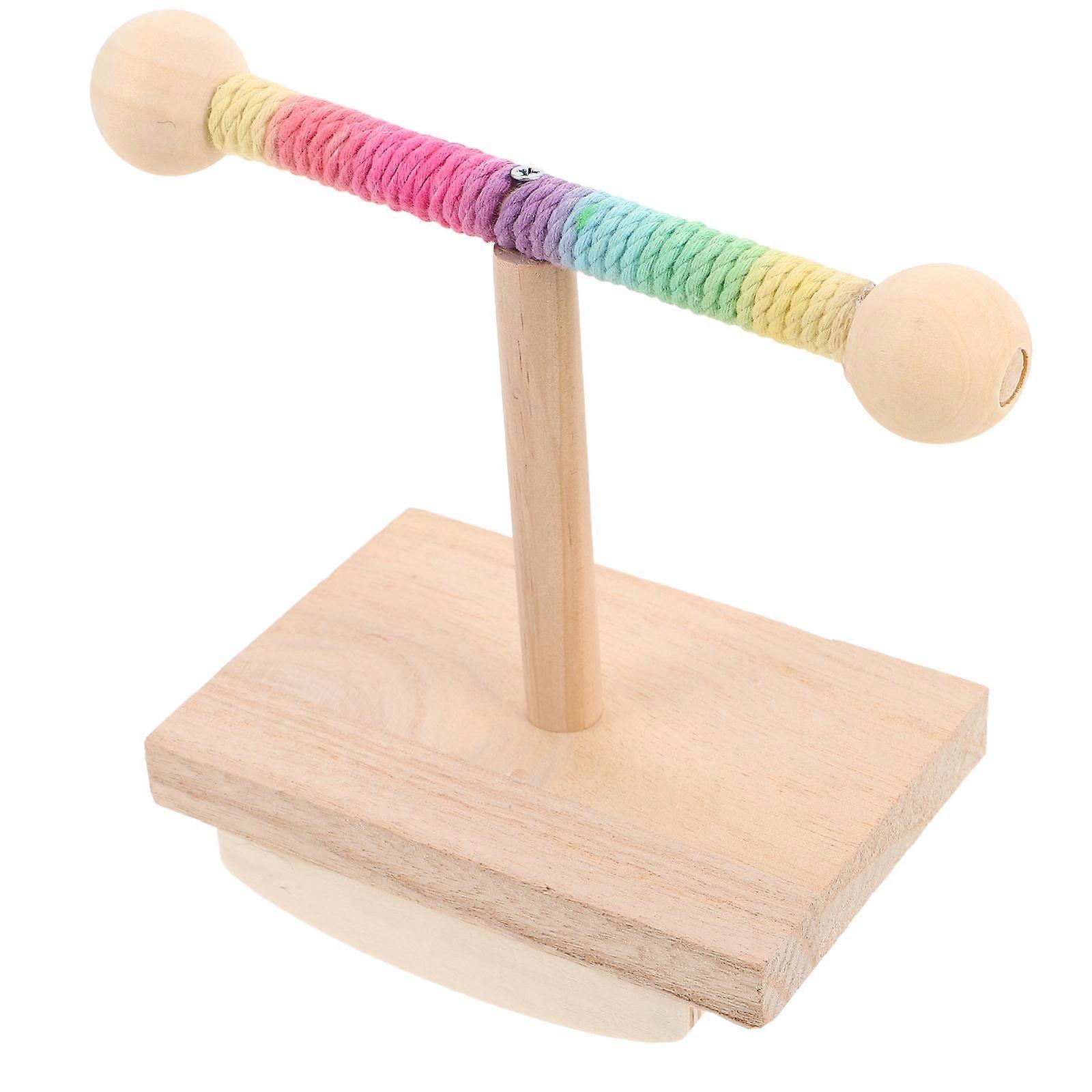 Bird Perch Stand Multi Colored Entertainment Training Toy For Small To Medium Bird Owners 1Set