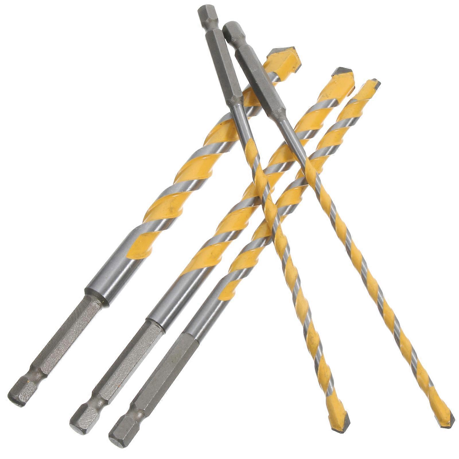 Durable Yellow Alloy Drill Bit for Ceramic Tile Glass Stone Brick with Hex Handle and Multifunctional Design 1 Set