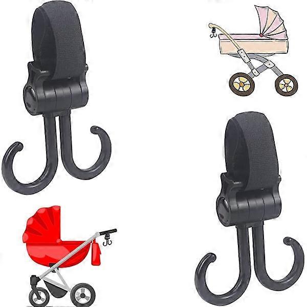 2-pack Buggy Clips Stroller Clips Crib Hooks Baby Bag Clips, Stroller Clips