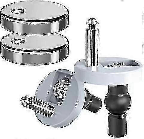 Toilet seat fixing set for easy DIY - 2-piece durable hinge kit