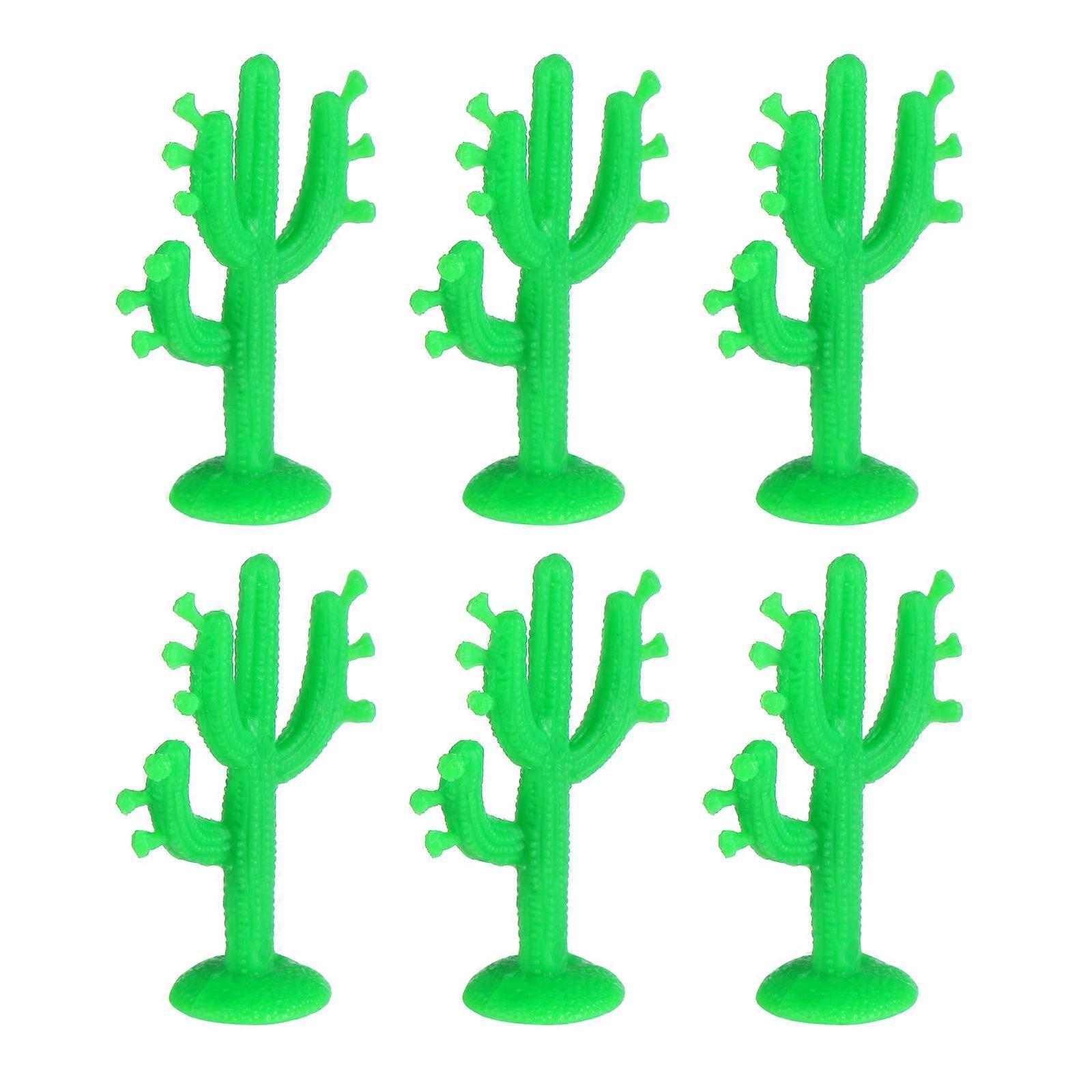 50pcs 5CM Miniature Artificial Succulent Cactus Plastic Decorations