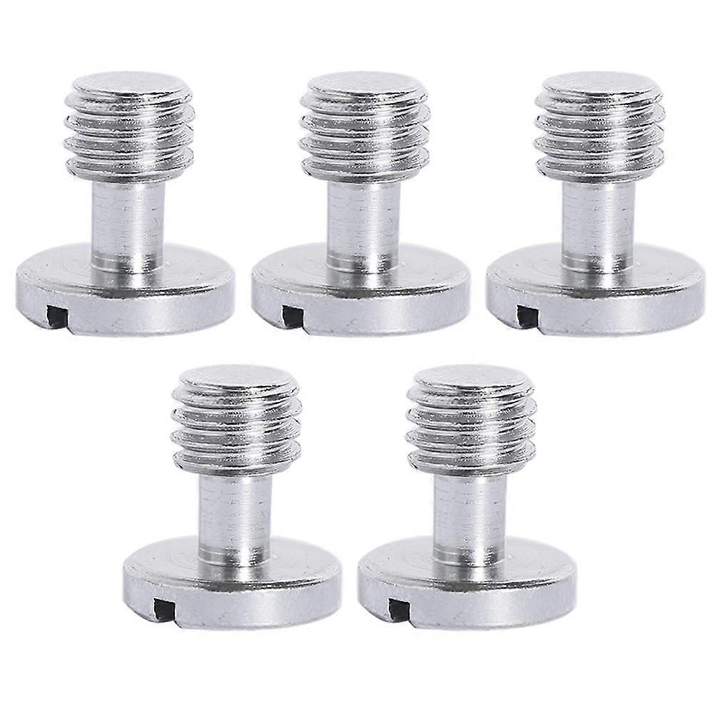 5pcs Plated Camera Tripod Mounting Screws Replacement for Quick Release Plates Compatible with DSLR Cameras Easy Installation
