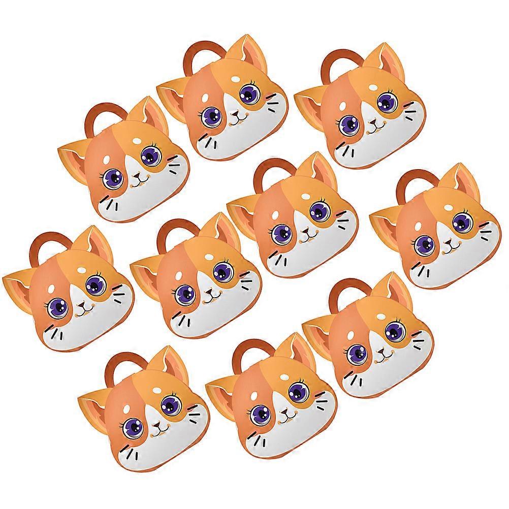 10Pcs Practical Cat Shape Gift Boxes For Wedding Thanksgiving Baby Shower 19X16Cm Bright Color Packaging