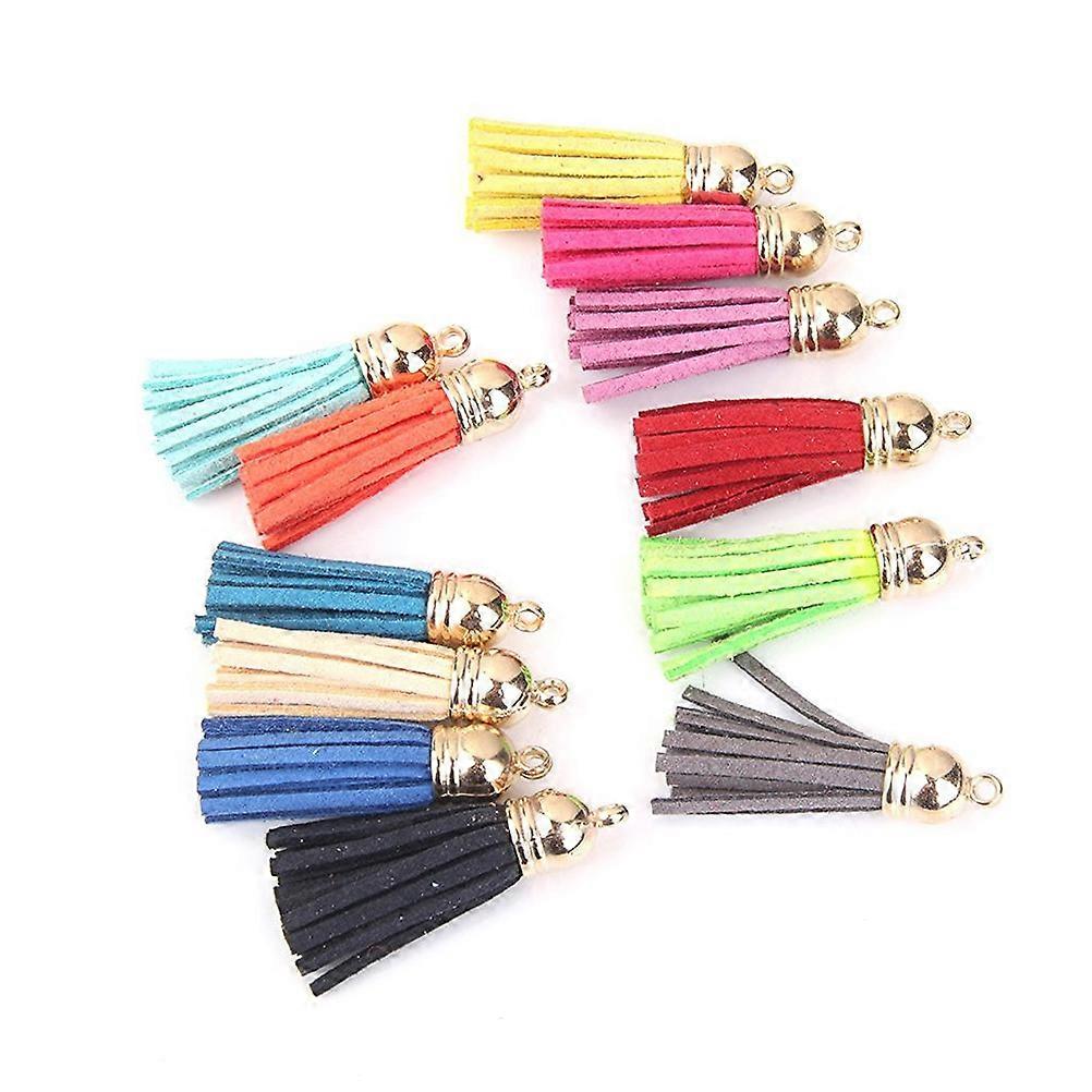 12Pcs Colorful 4 3cm Tassel Pendant Charms for Bag Key Chain Craft