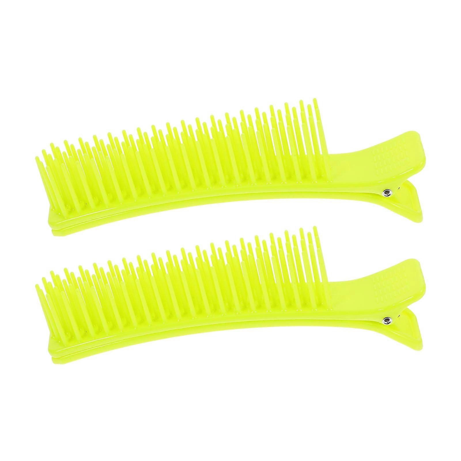 Green Hairdressing Clips for Salon Use Made of ABS Material 2 Pieces Large Size