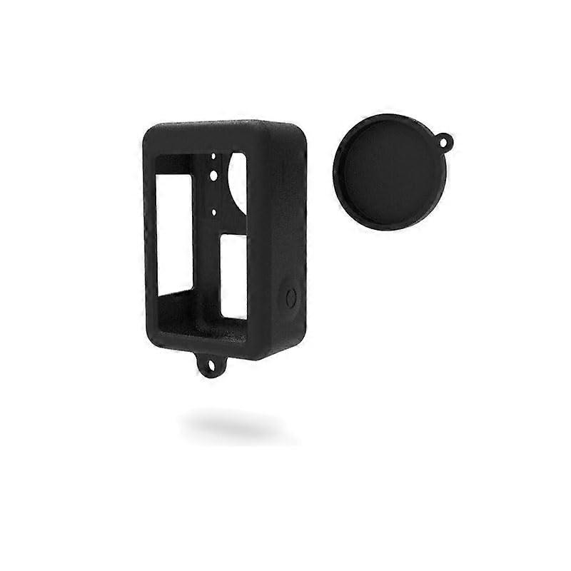 2in1 Silicone Case Protective Cover Scratch-Resistant Shockproof for DJI OSMO Action 3 Action 4 Camera Accessories Black
