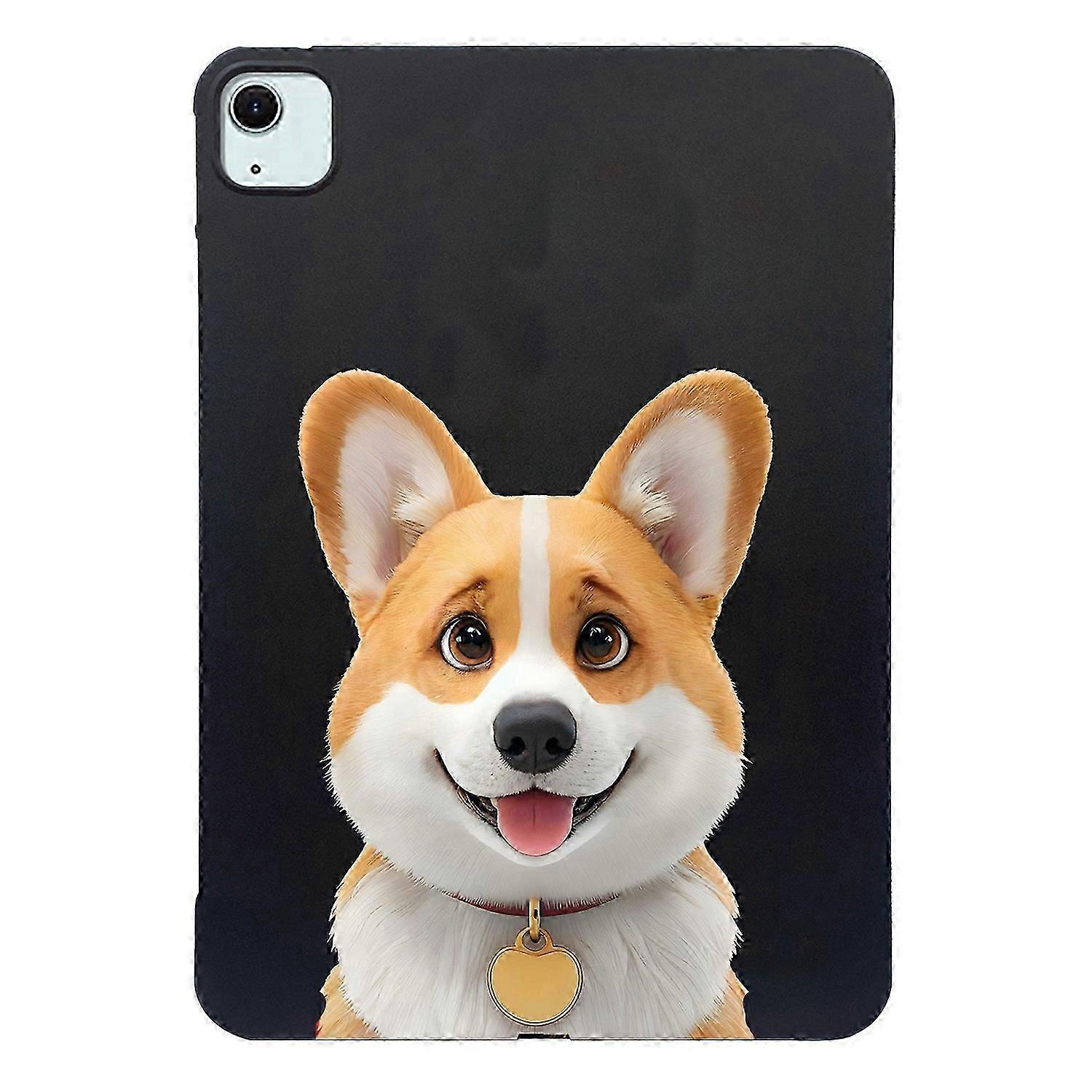 For iPad Air 11 (2024) Case Pattern Printing Slim TPU Tablet Protective Cover-Corgi