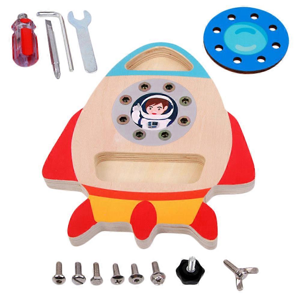 Busy Board Wooden Activity Board Educational Toy for Problem Solving Creative Thinking Skills Development Safe Playtime for Boys