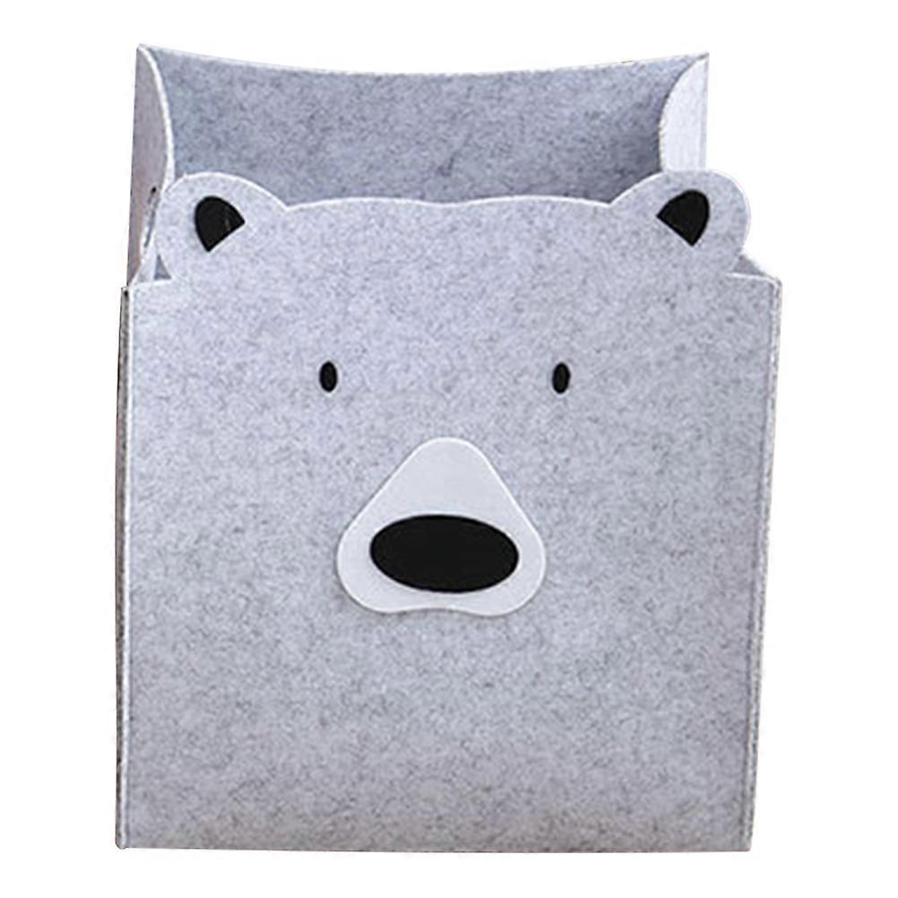 Washable Felt Storage Basket with Cartoon Design – Large Capacity Laundry Hamper & Multi Use Organizer for Clothes & Bedroom Storage