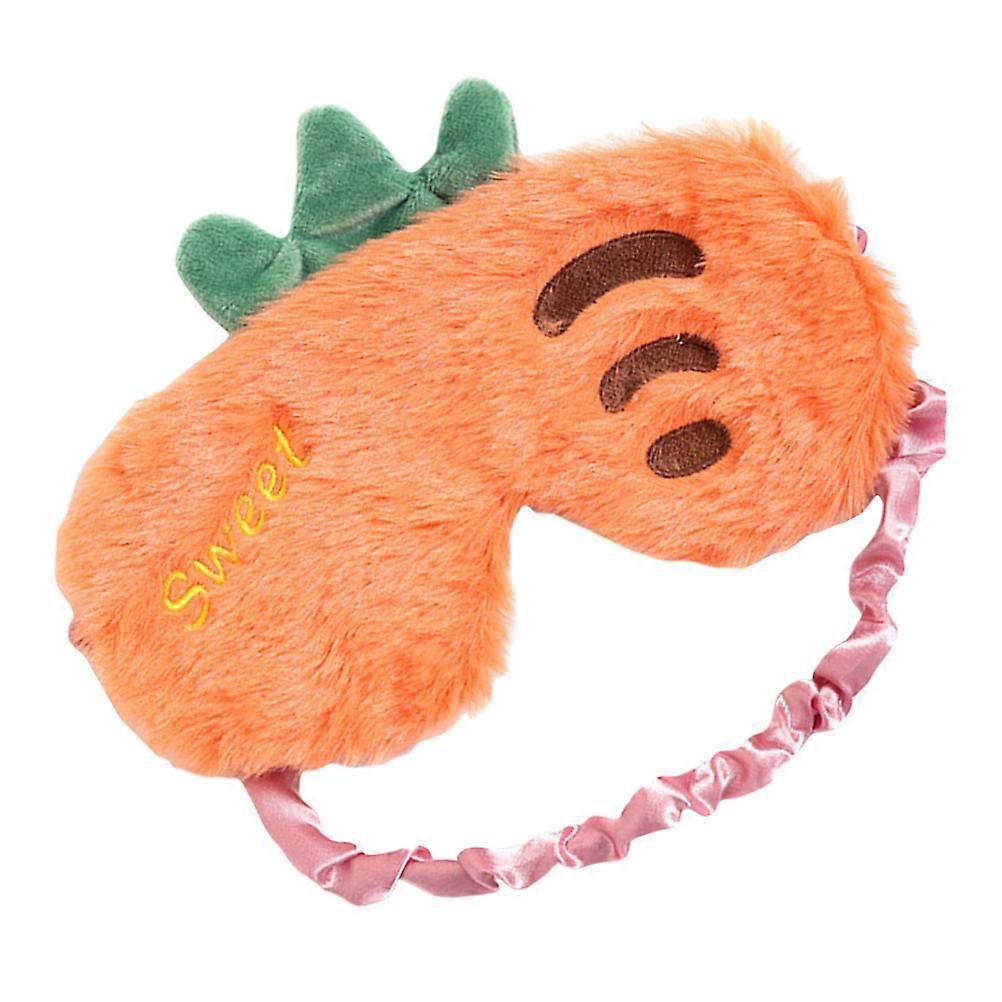 Sleeping Eye Cover for Comfortable Use During Easter Celebrations 20x8cm in Orange Plush 1Set