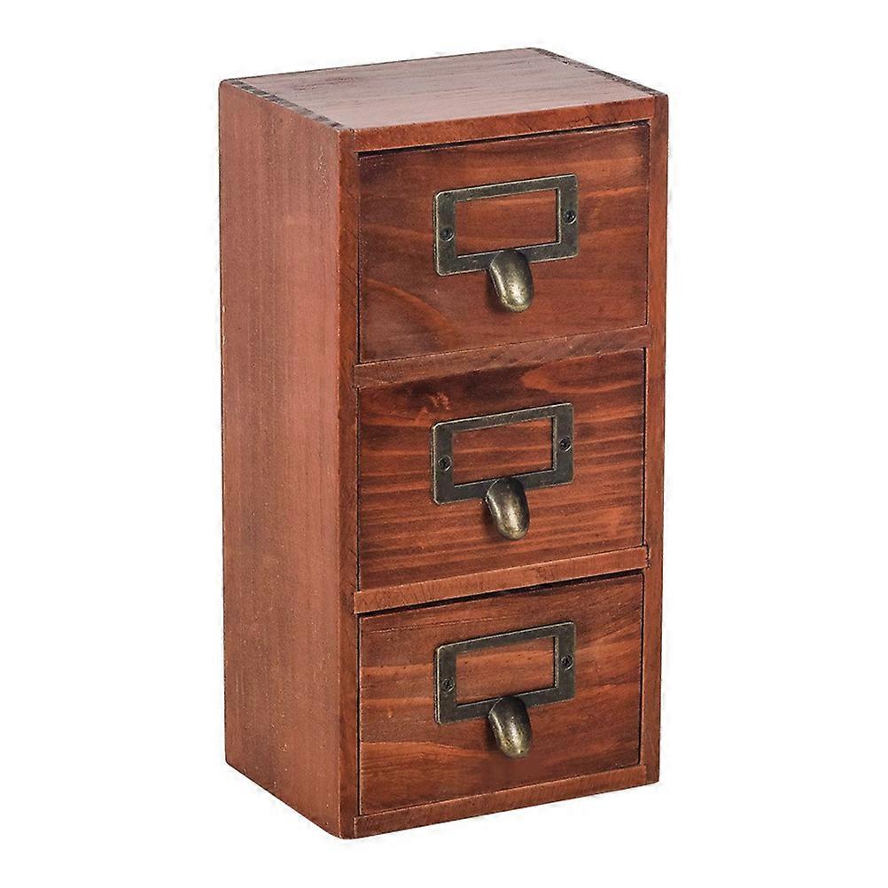 Wooden Vanity Drawer Organizer For Home Use With Rectangular Coffee Storage Box Designed For Family 1Pack