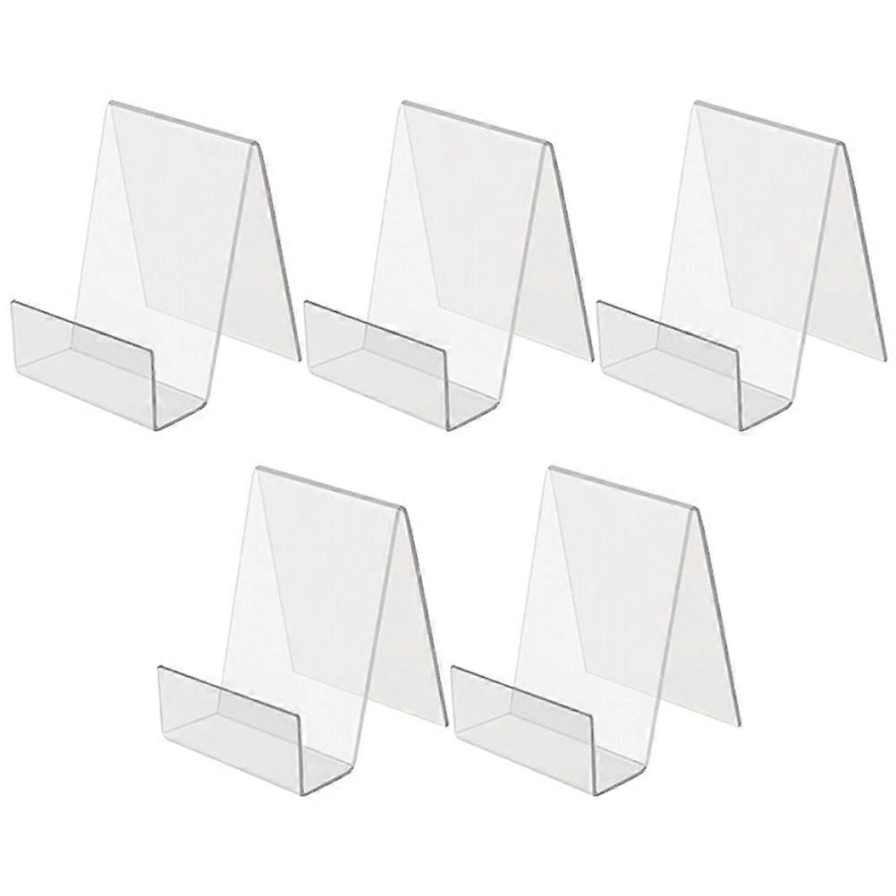 Rectangular Acrylic Book Holders For Shelf Organization 14.5x11.5cm For Home Office Modern Design 5Pcs