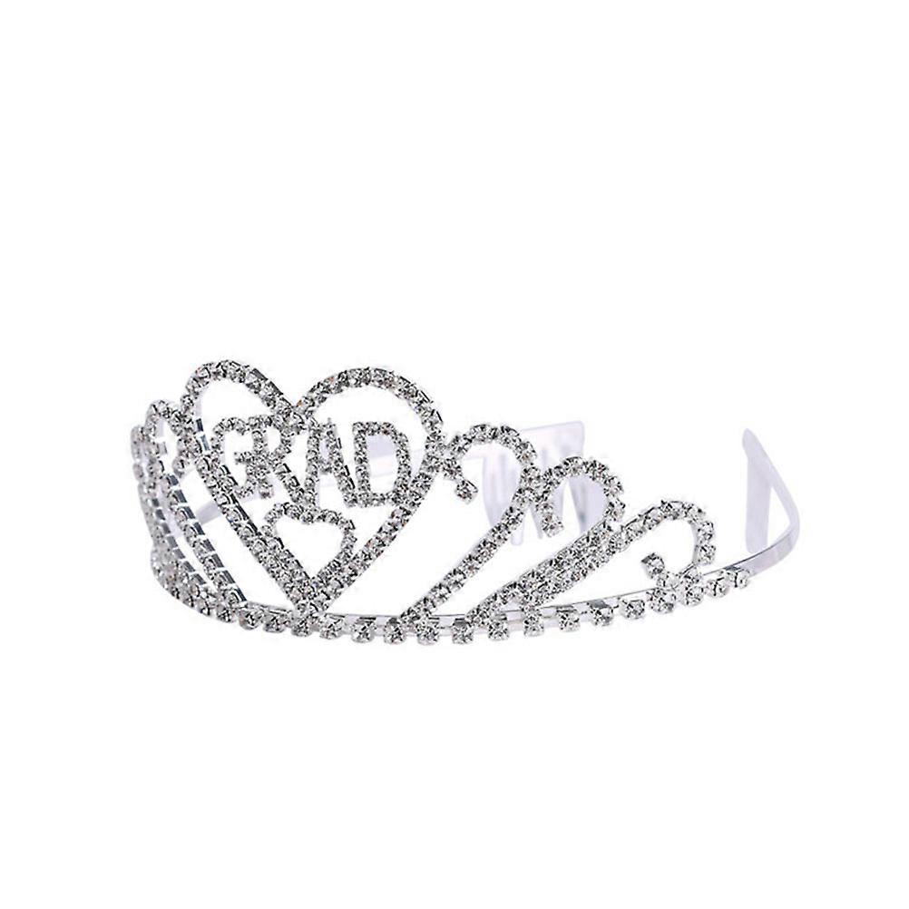 Crown Headband For Graduation Celebration Event Durable Accessory For Girls 5.9 X 2.8 X 0.1 In Creative 1Pcs