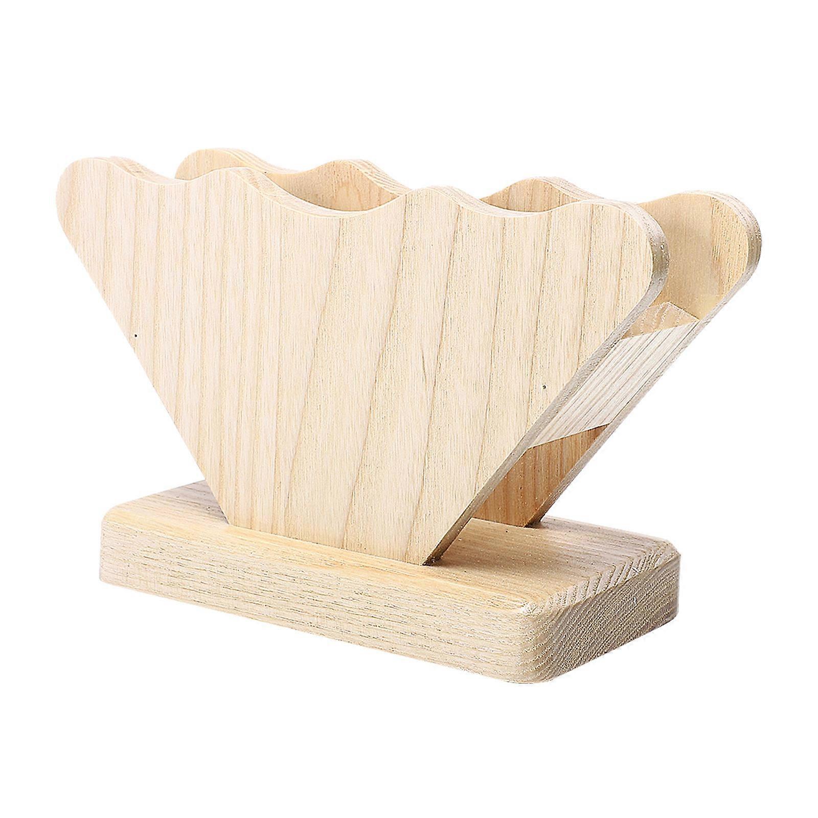 Black Wooden Filter Paper Holder For Office Coffee Making Compact Design Paper Organization 1Pc