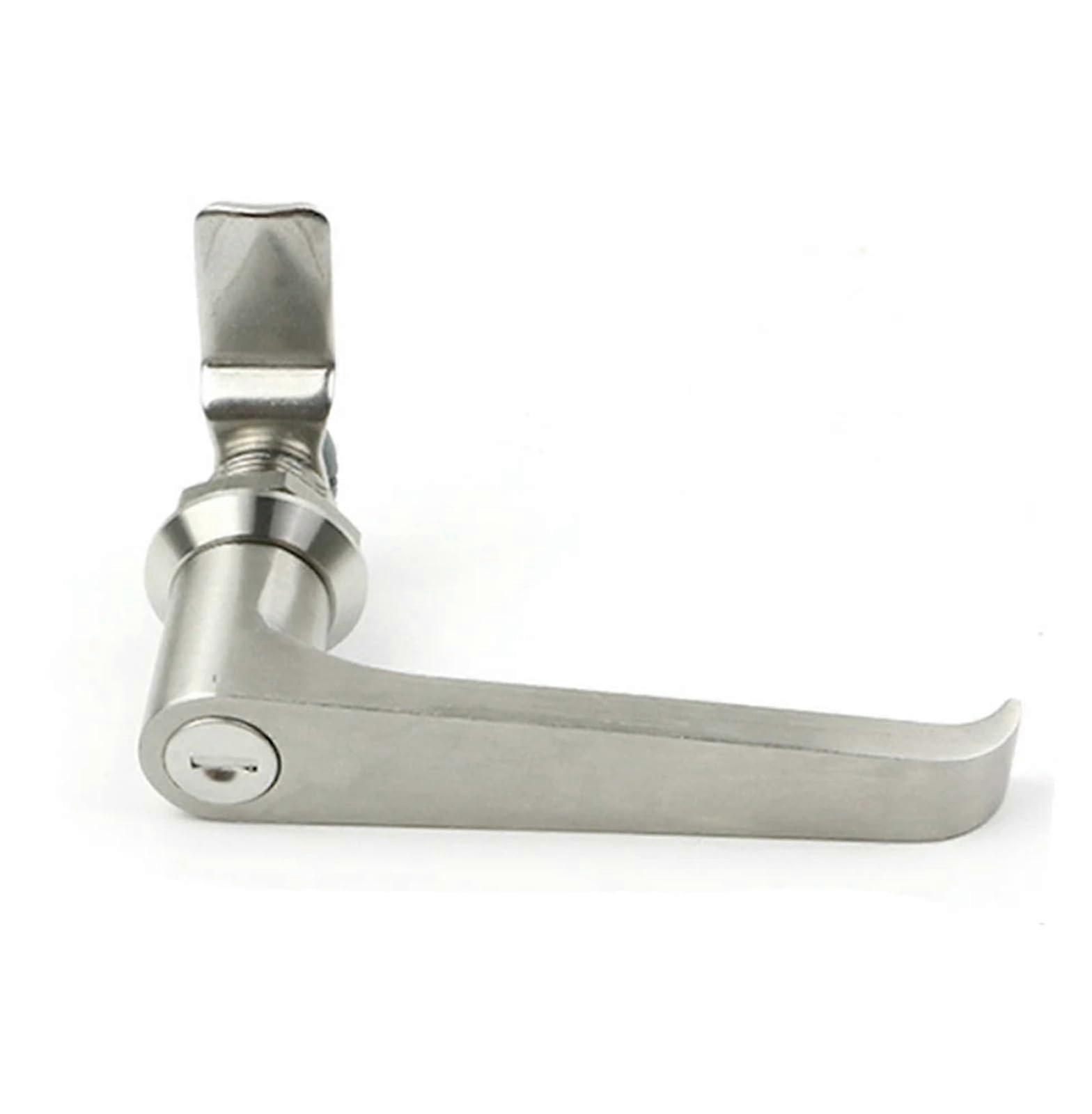 Griffschloss L-Type Handle Lock for Cabinet Doors, Stainless Steel 304, 1pc, Tensioning Function