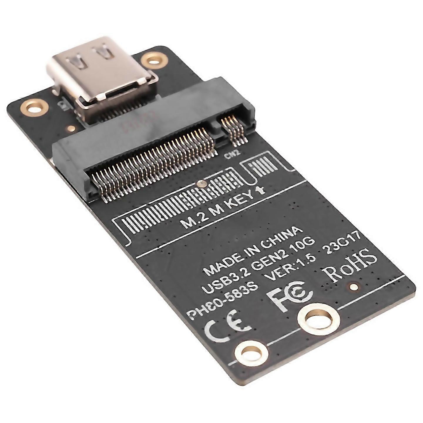 For m2 to typec ssd enclosure adapter m2 nvme hdd enclosure interposer board jms583 chip 10gbps supp