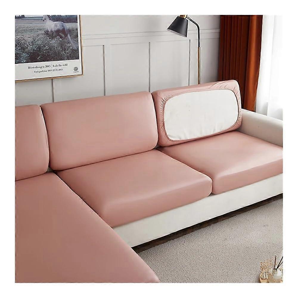 Waterproof PU Leather Sofa Cushion Cover with Stretch Fit Easy Clean for Pets and Kids Backrest Protector (Color 6)