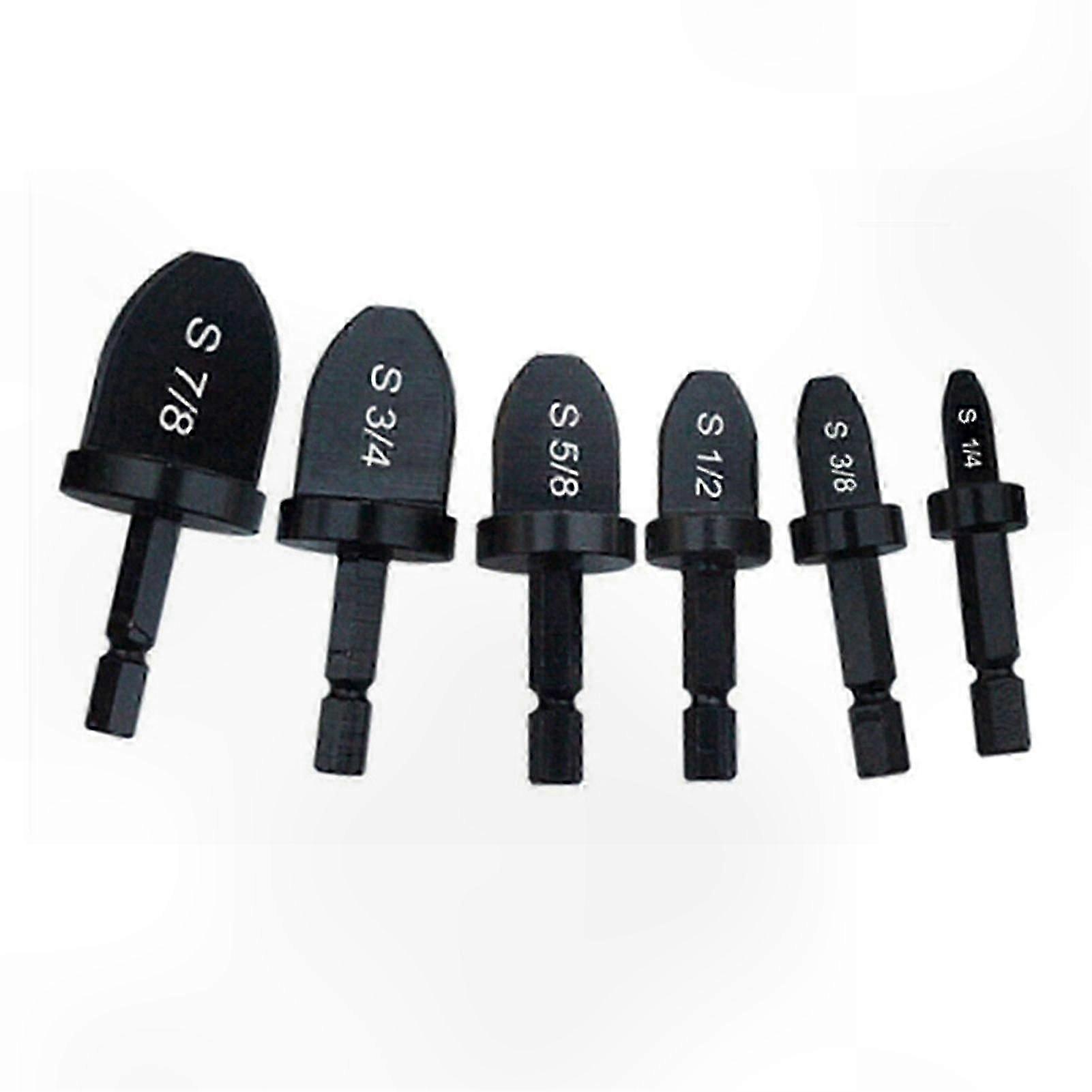 6Pcs Air Conditioner Copper Tube Expander Swaging Tool Drill Bit Flaring Tool