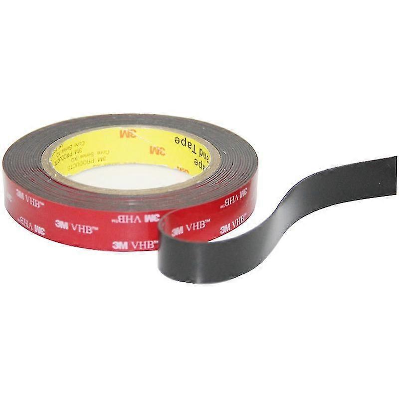 Nastro biadesivo super resistente da 6 m, nero, 3 m x 1,5 cm