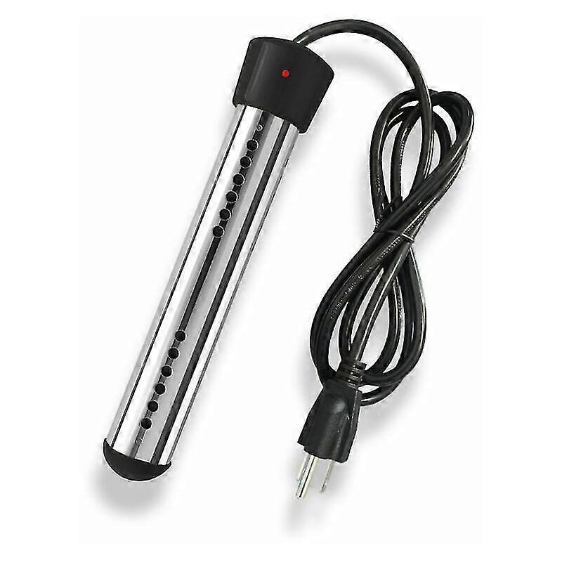 Travel Immersion Heater, Electric Immersion Pool Heater with Stainless Steel Guard for In Ground Pools, Black, One Piece