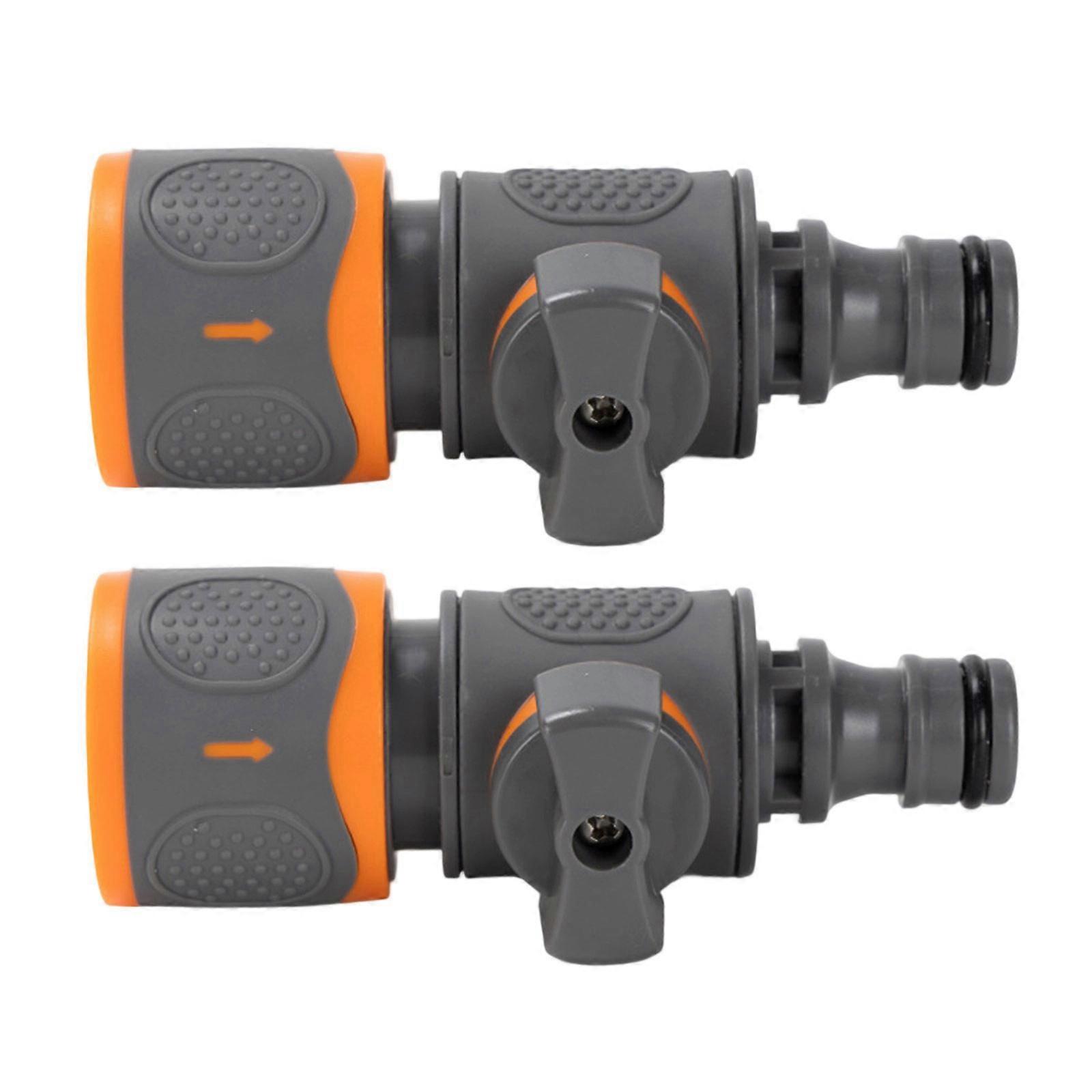 Garden Hose Shut Off Coupler Quick Connection Coupler with Shut Off Valved Garden Hose Coupler Hose Connector Pipe Multicolor