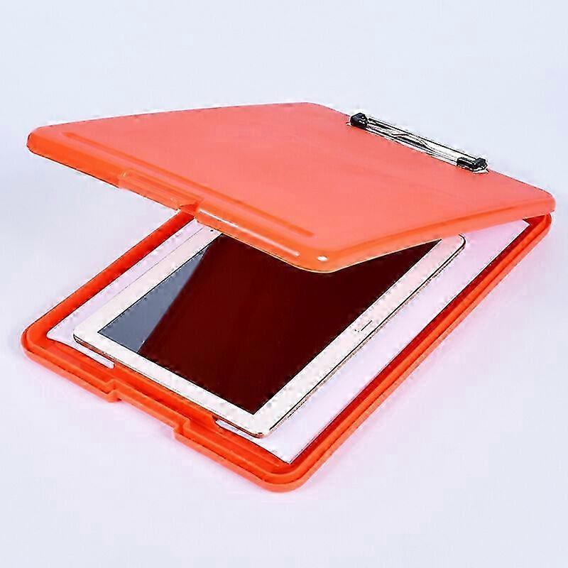 Clear Plastic Clipboard for Document Storage Ideal for School, Home and Office(Orange Macaroon)