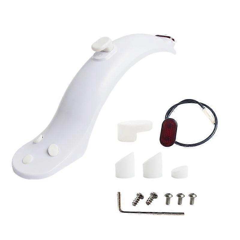 Scooter Rear Mudguard Taillight Set for M365/1S/PRO Electric Scooter Accessories(White)