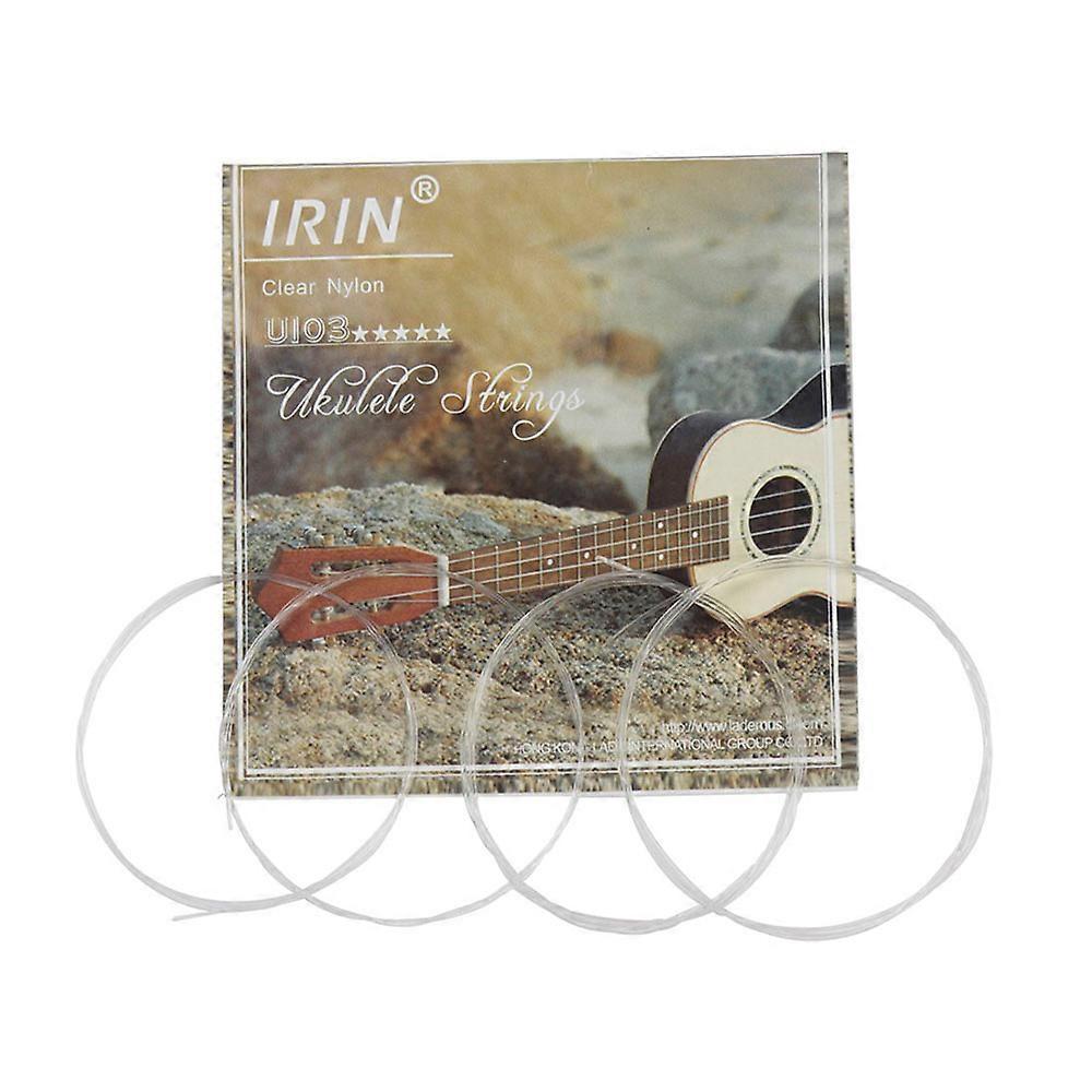4pcs Ukulele Strings Set Nylon White U103 Clear Sound 0.56-0.81mm