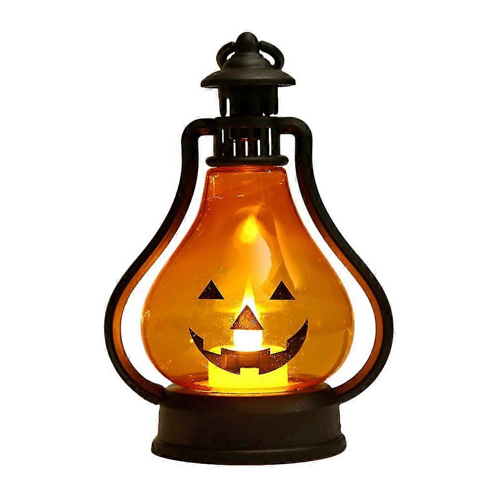 Halloween Pumpkin Lantern with Hanging Loop Battery Operated Pumpkin Lamp Home Decor
