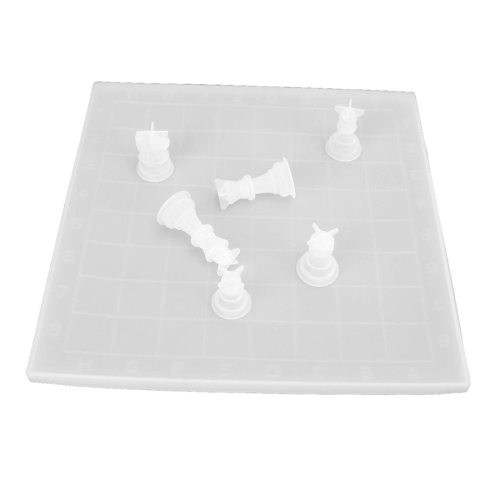 7 Pcs Flexible Silicone Chess Molds for DIY Epoxy Resin Set