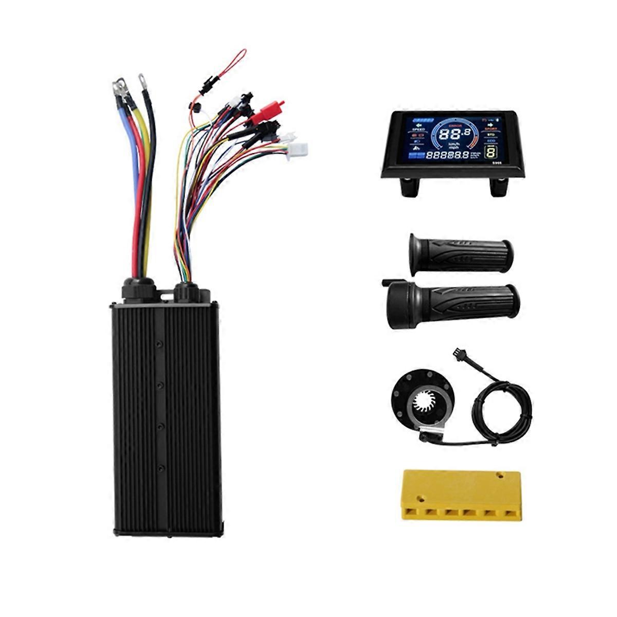 48V-72V 100A 24-Tube 3 Mode Controller with S966 Display +20X Full Throttle+KT 8 for Electric Scoote