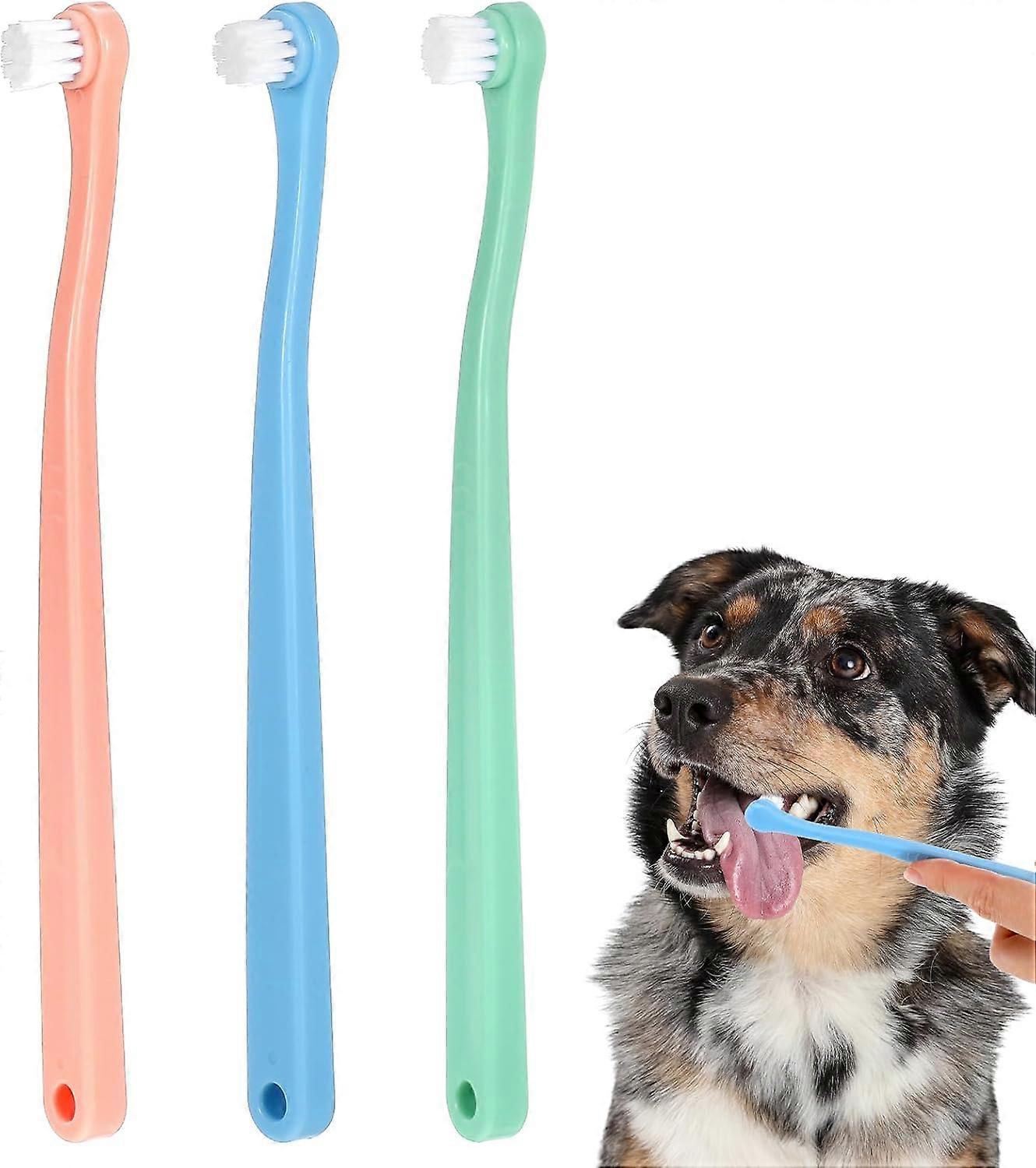 3 Pcs Small Dog Toothbrush Oral Care for Pets,Pet Toothbrushes