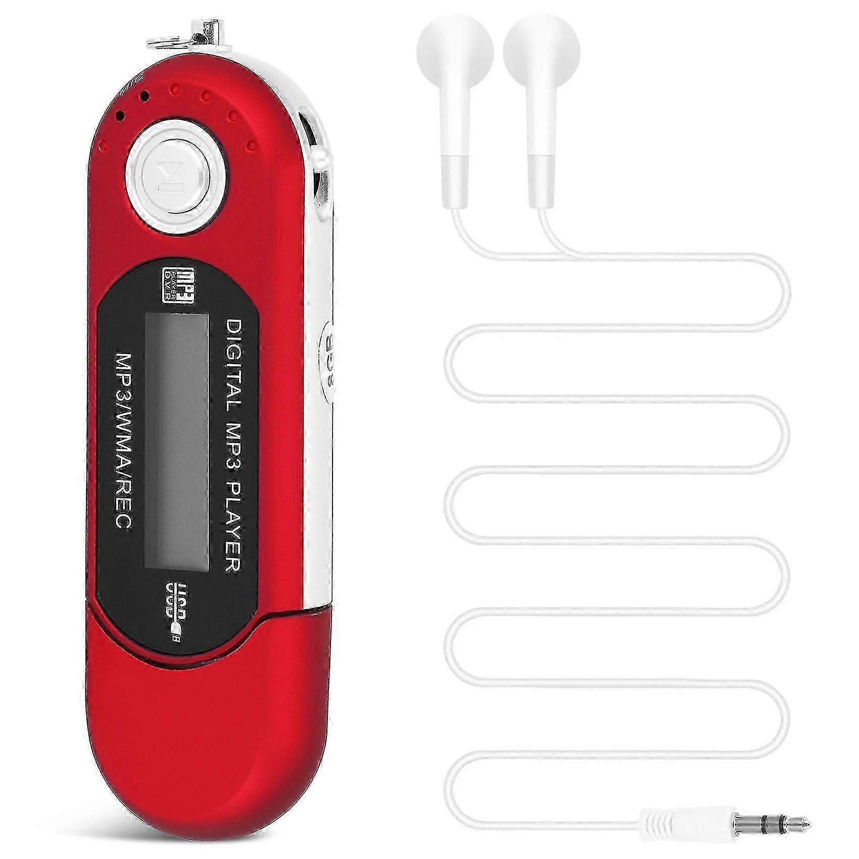 8g Usb Flash Drive Mp3 Player Fm Walkman Red