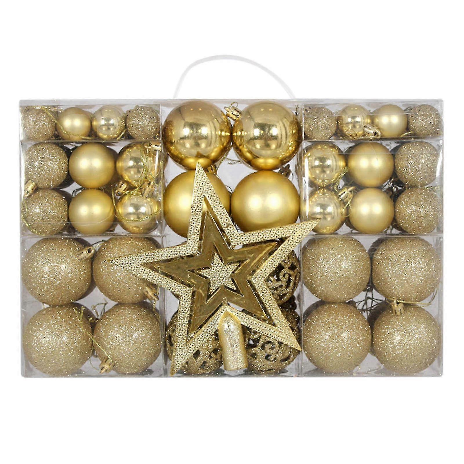 Christmas Tree Decoration Kit with 101PCS Multiple Styles Ornaments for Holiday Party Decorations