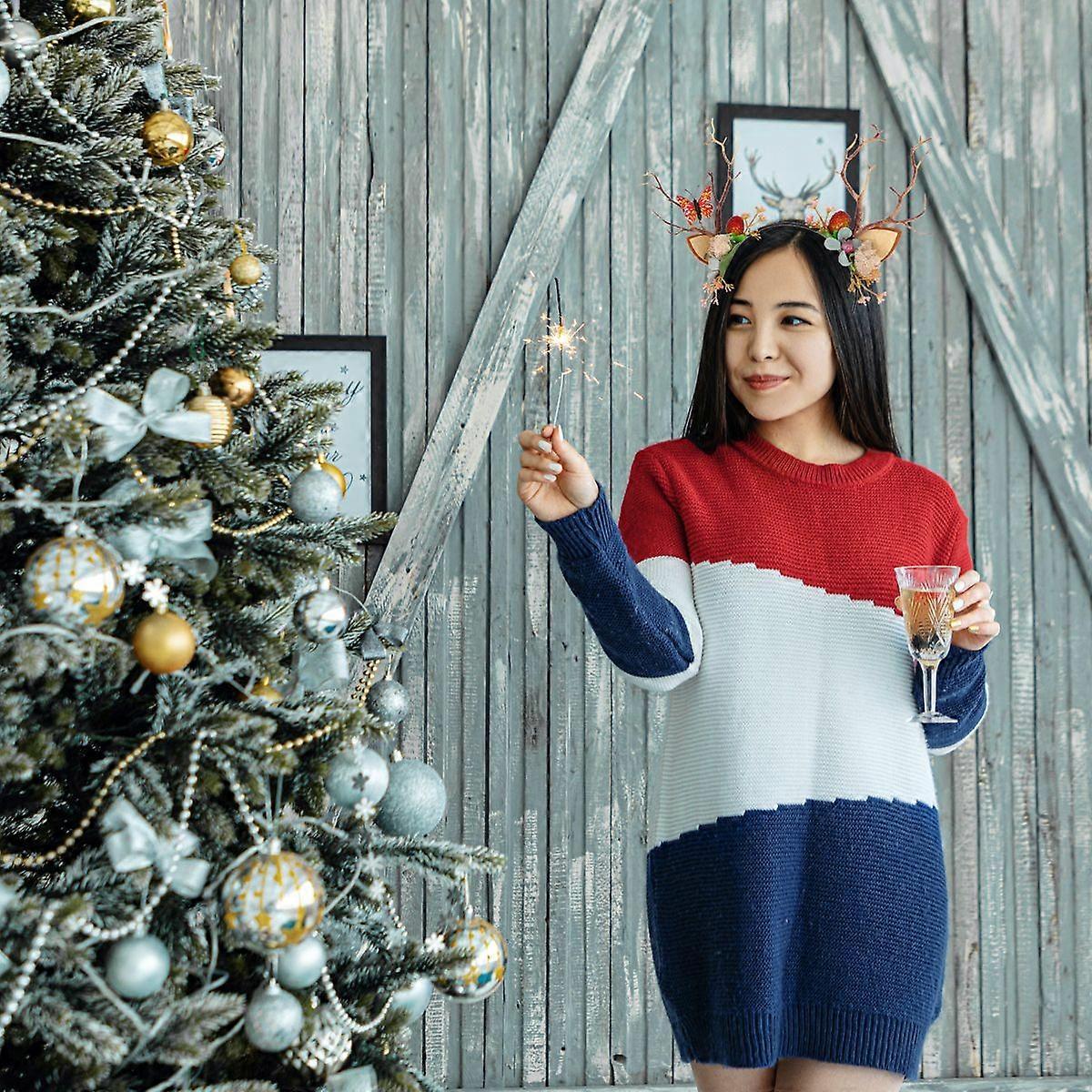 1PC 나뭇가지 뿔 머리 새 베리 머리 장식 아이 성인 쇼 머리띠 장식