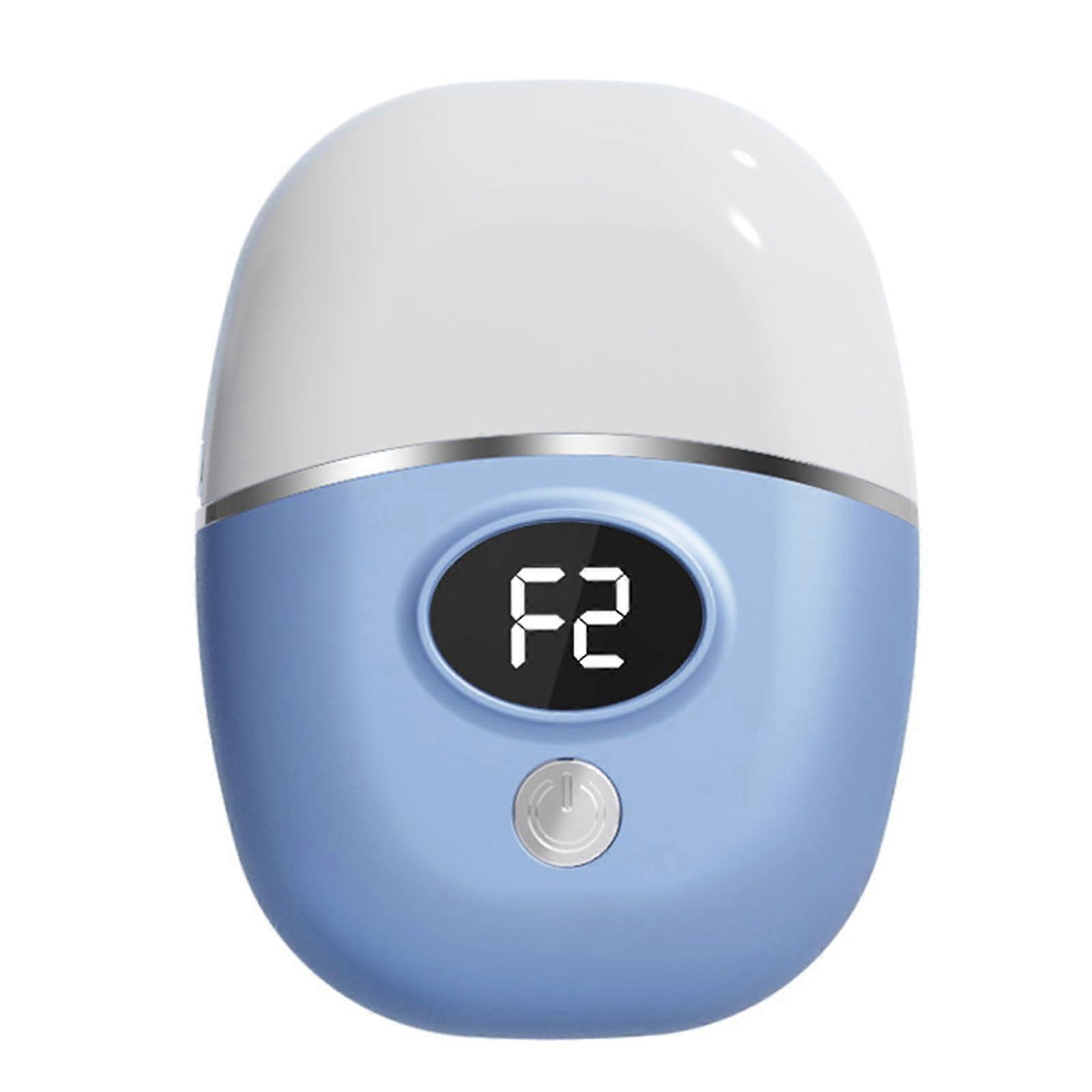 USB Rechargeable Electric Foot Grinder With Digital Display Remover Pedicure Car Adjustable Head Blue