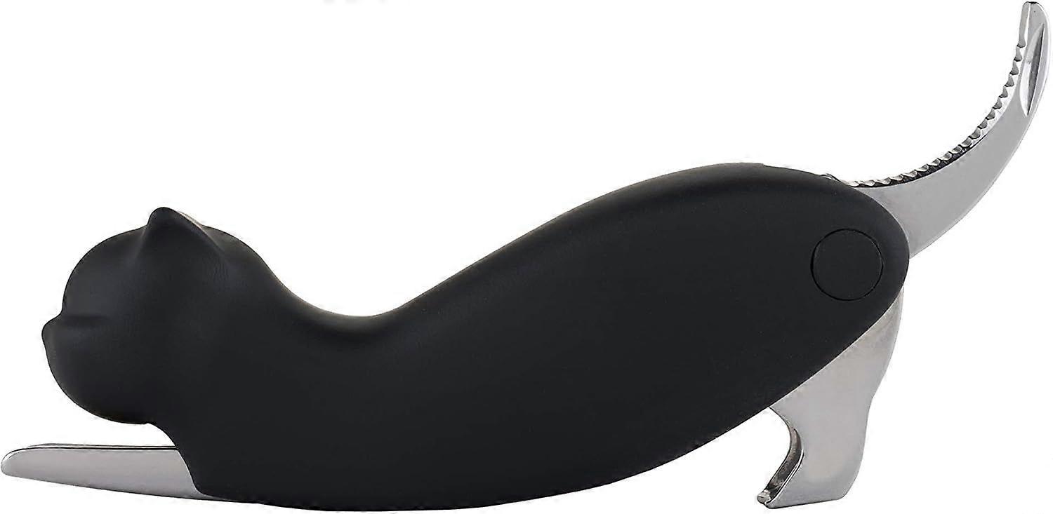 TrueZoo Allie the Black Cat Double Hinged Bottle Opener, Novelty Wine Key