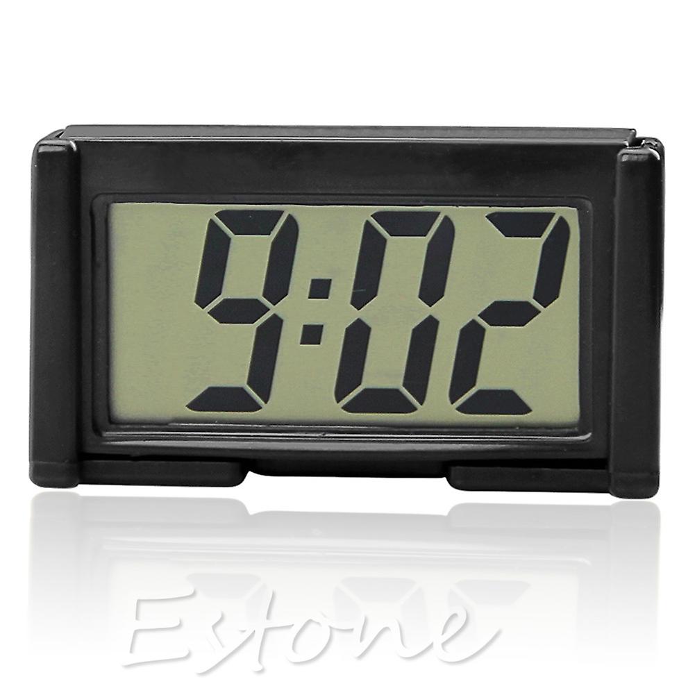 Small Self-Adhesive Car Desk Clock Electronic Watches LCD Digital Durable Use